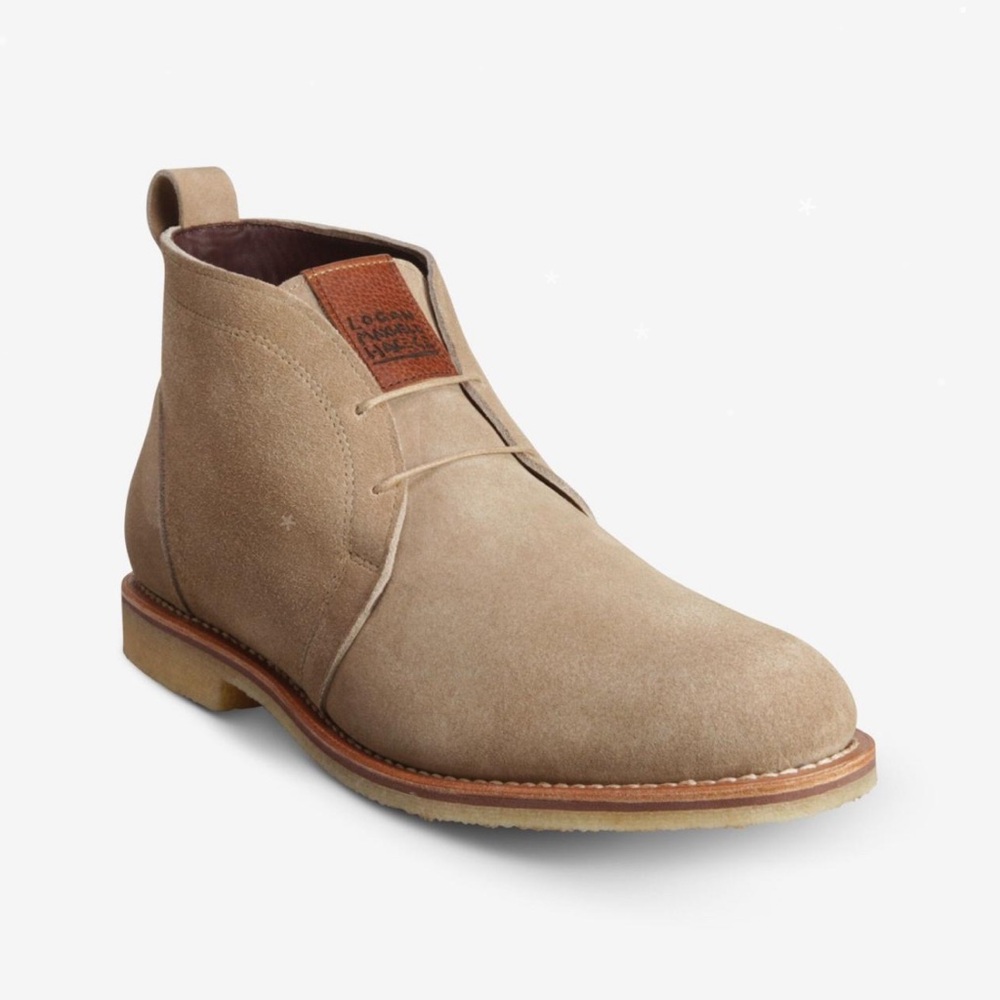 Allen Edmonds Logan Maxwell Suede Chukka Desert Boot Bone 9